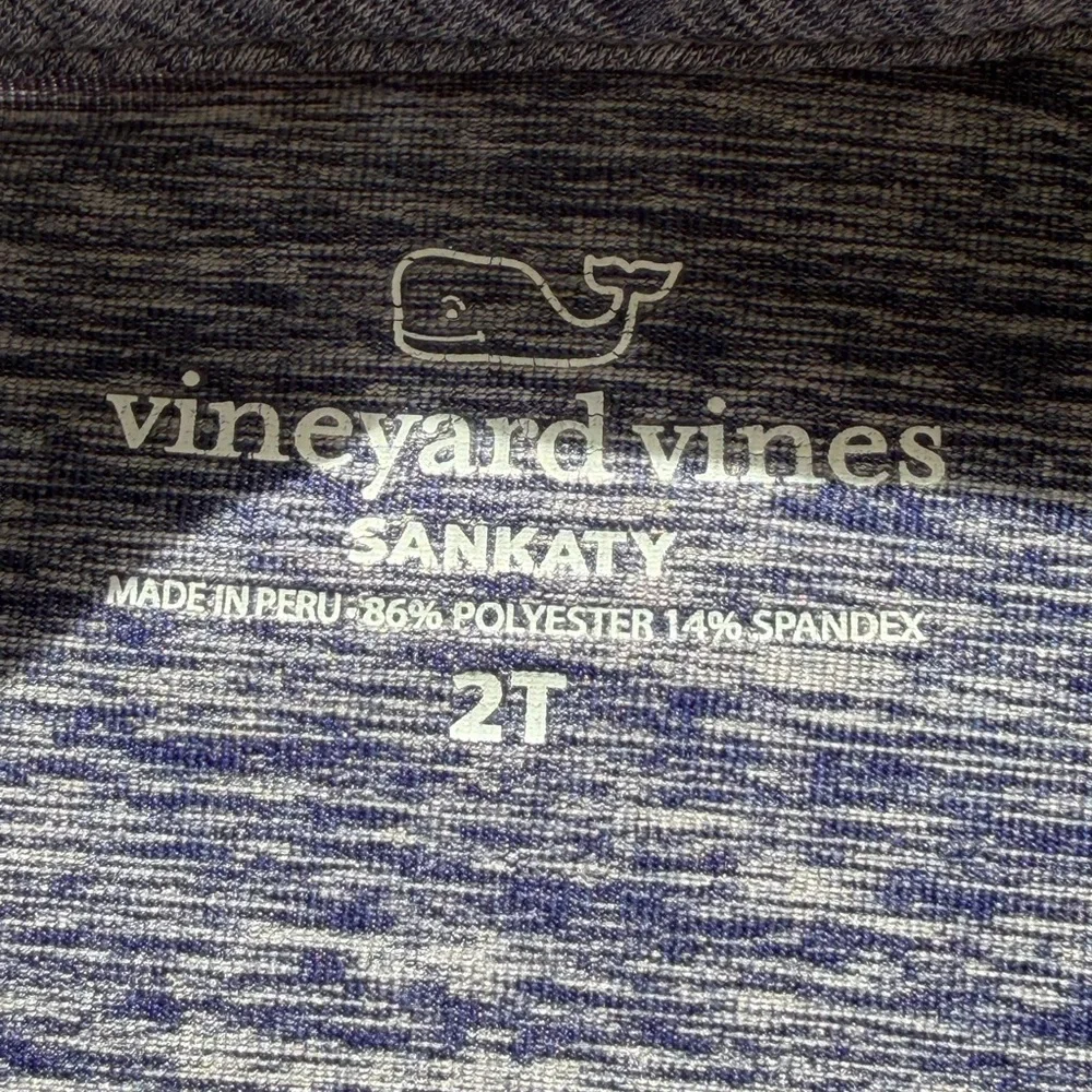 Vineyard Vines Boys 2T Sankaty Performance Polo - Blue & Red Stripe - Picture 5 of 5